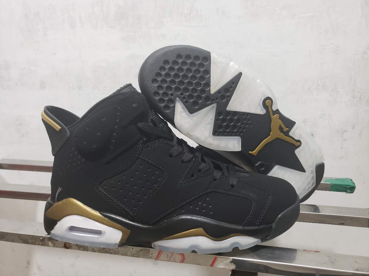 2019 Air Jordan 6 Retro Black Gold Shoes - Click Image to Close